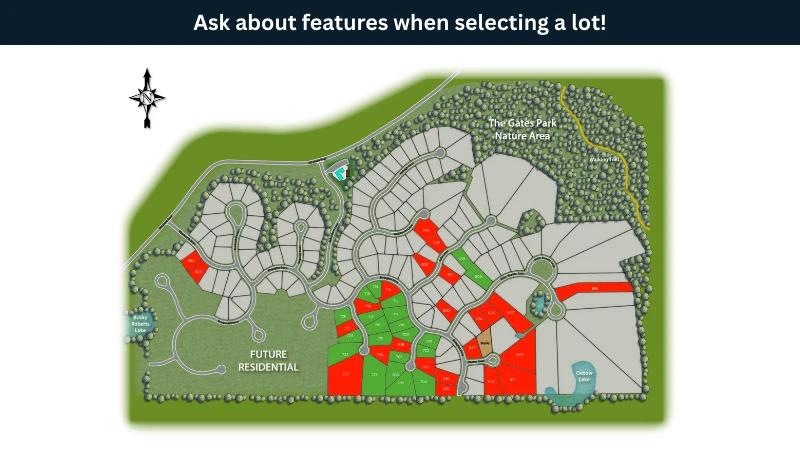 Ask about lot features when selecting a lot