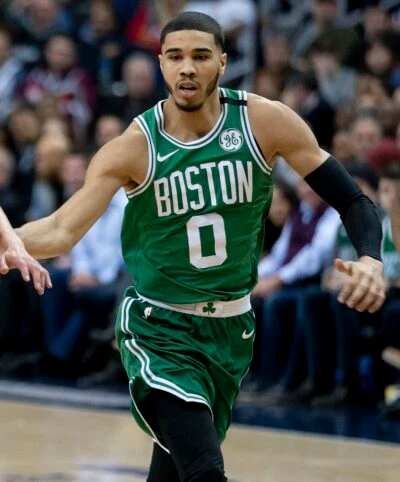 Jayson Tatum playing for the Boston Celtics