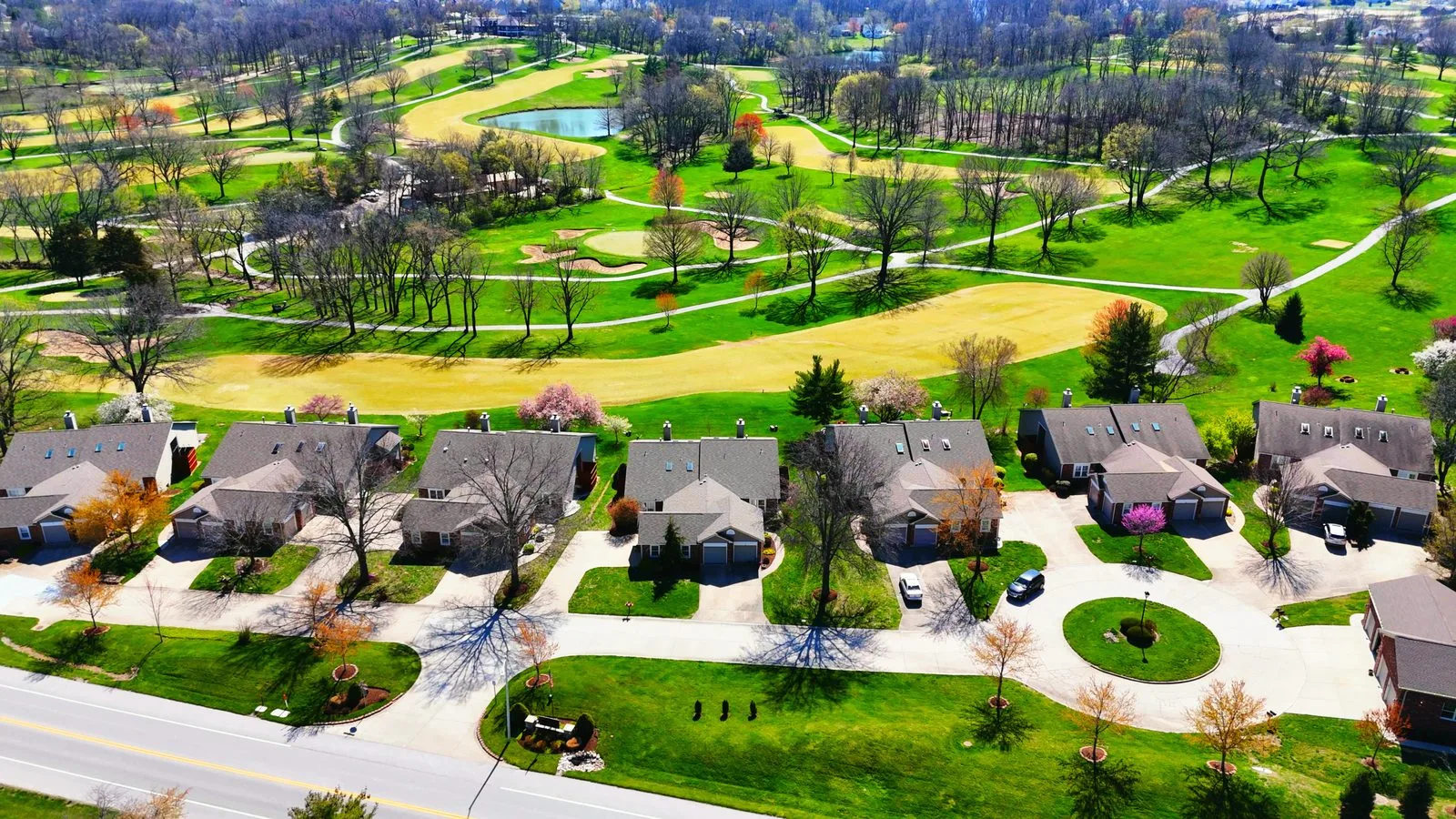 Attached villas on the golf course in Country Club Greens, Lake St. Louis, MO