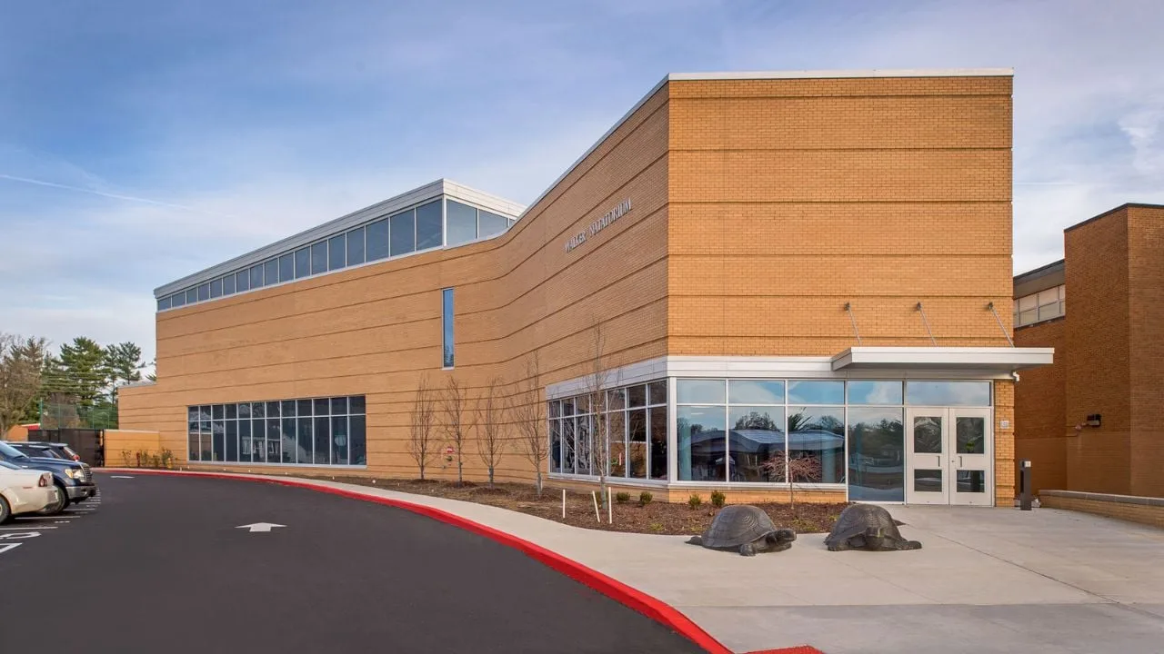 The Walker Natatorium aquatic facility at Kirkwood High School