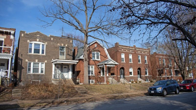 Row of houses in Tower Grove South