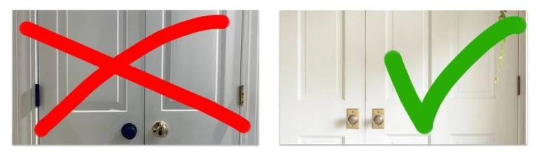 Make sure the knobs and hinges match!