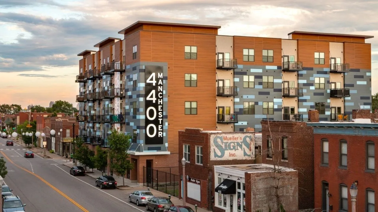 The 4400 Manchester apartment building in The Grove, St. Louis