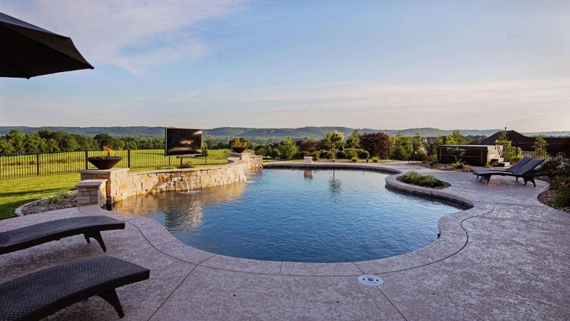 Backyard view from a home in Crescent