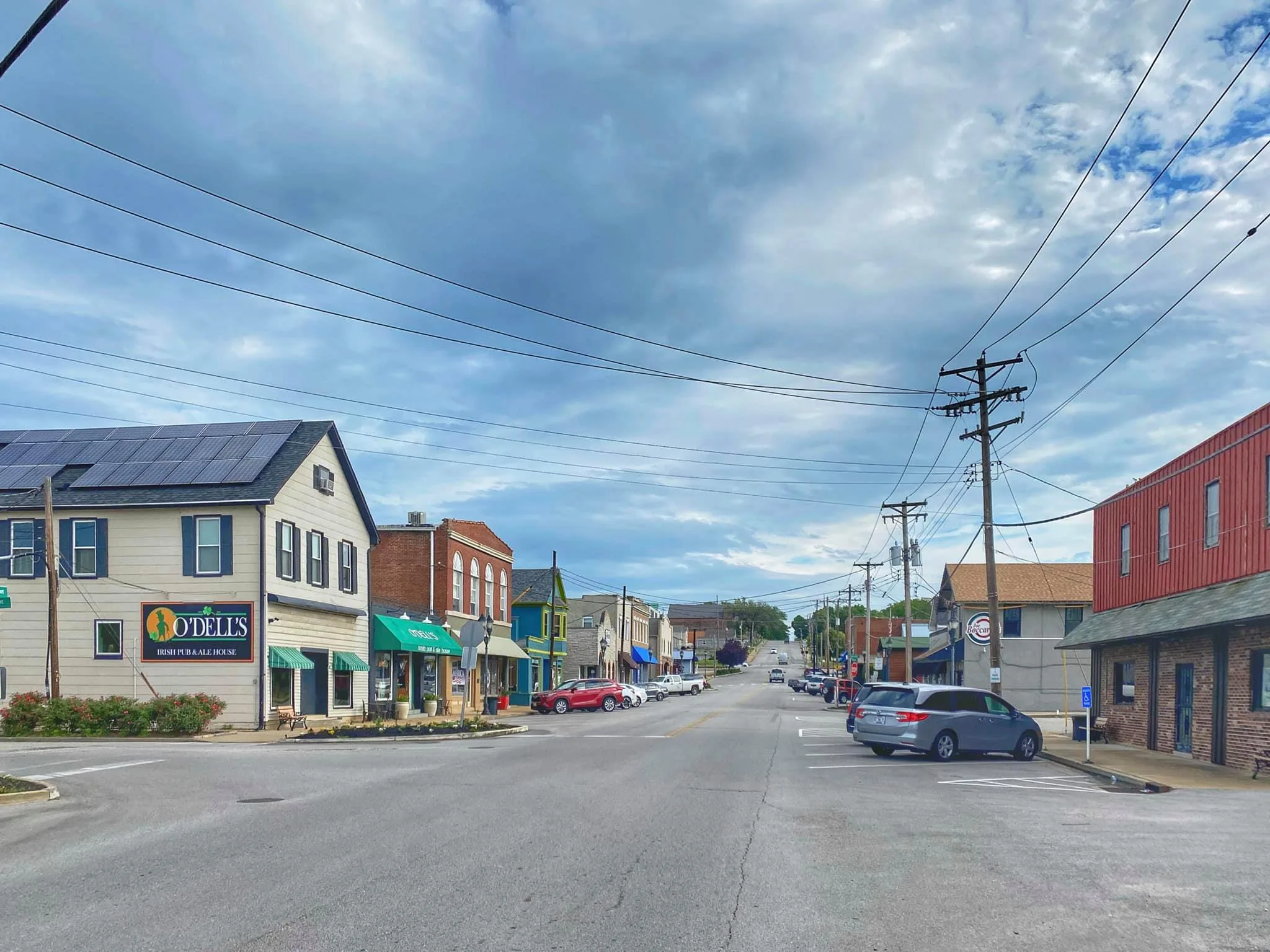 Looking north along Central Avenue in Old Towne Eureka in May 2021