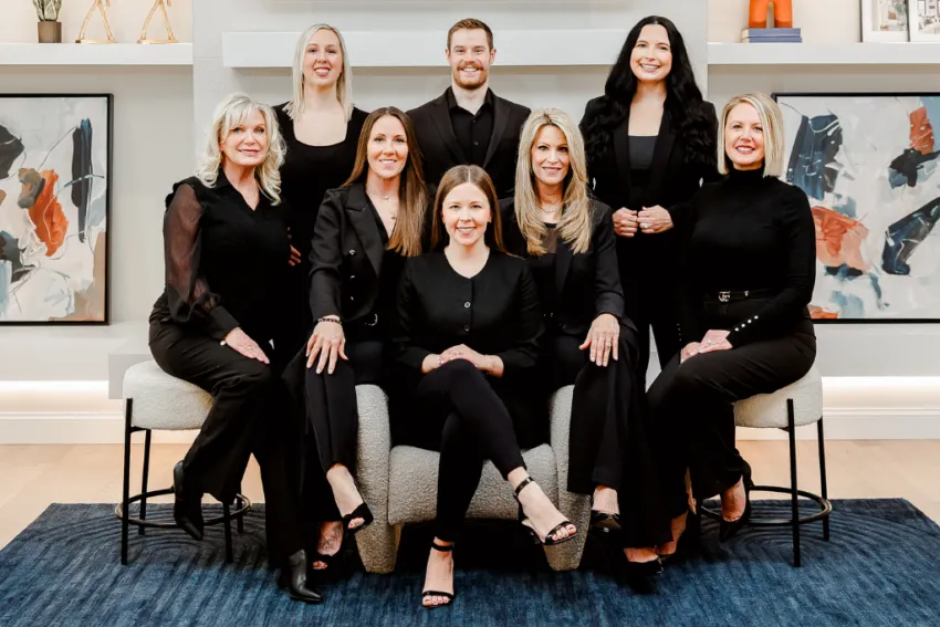 Gateway Realty Group team gathered in a lounge setting