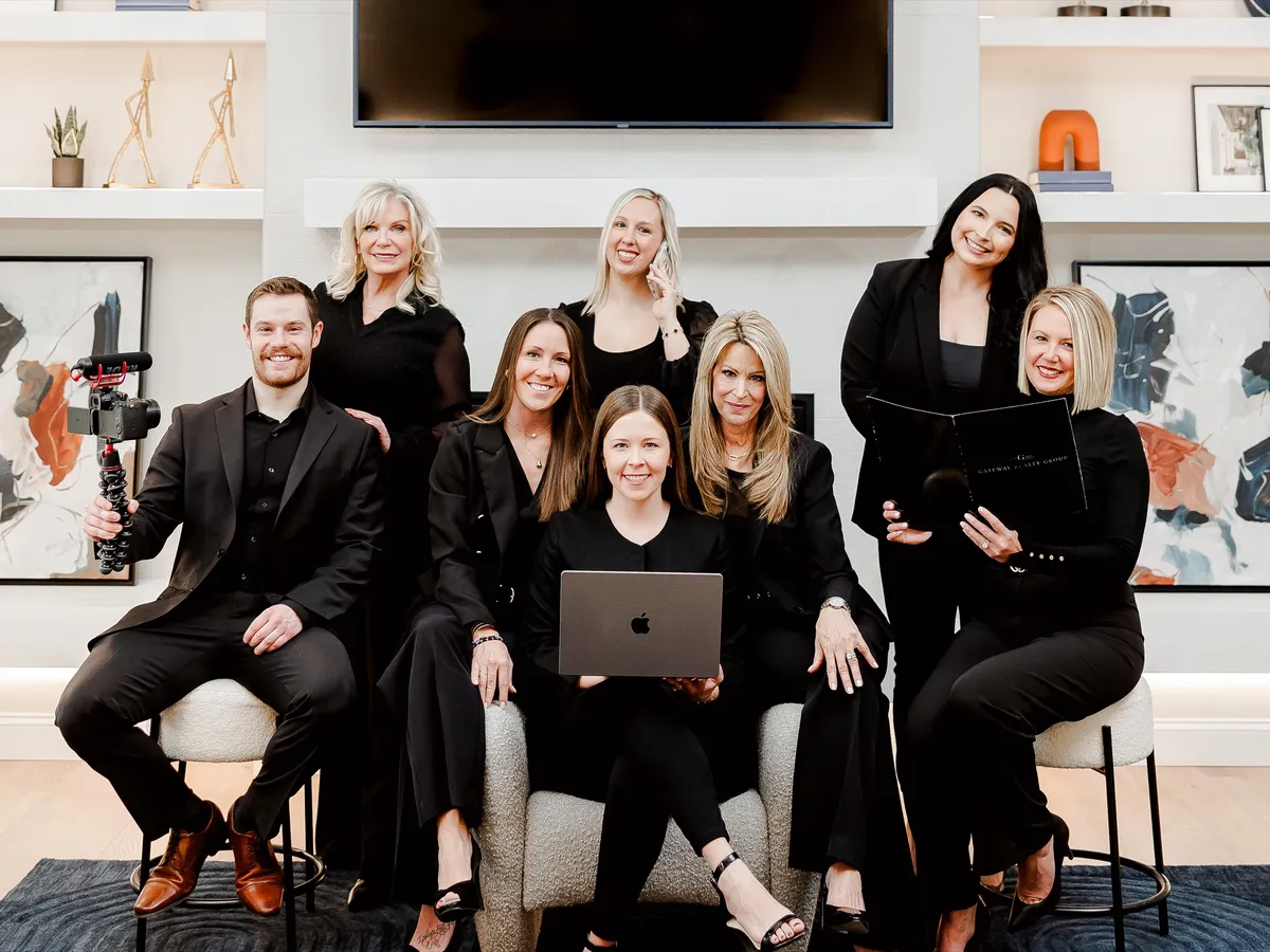The Gateway Realty Group team gathered together in their St. Louis office