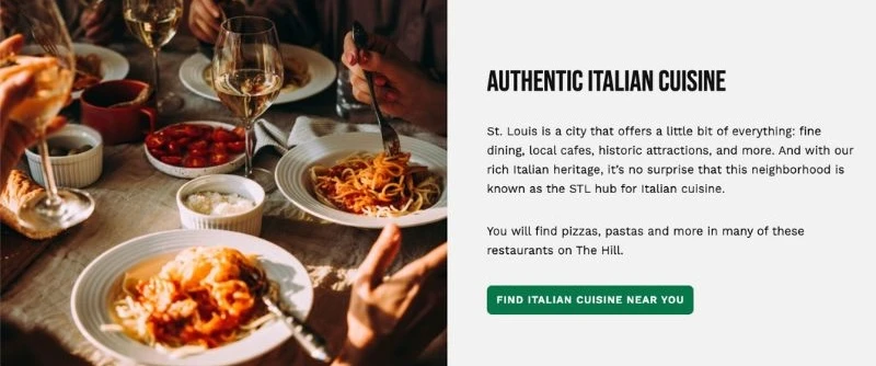 The Hill business directory listing of the neighborhood's restaurants