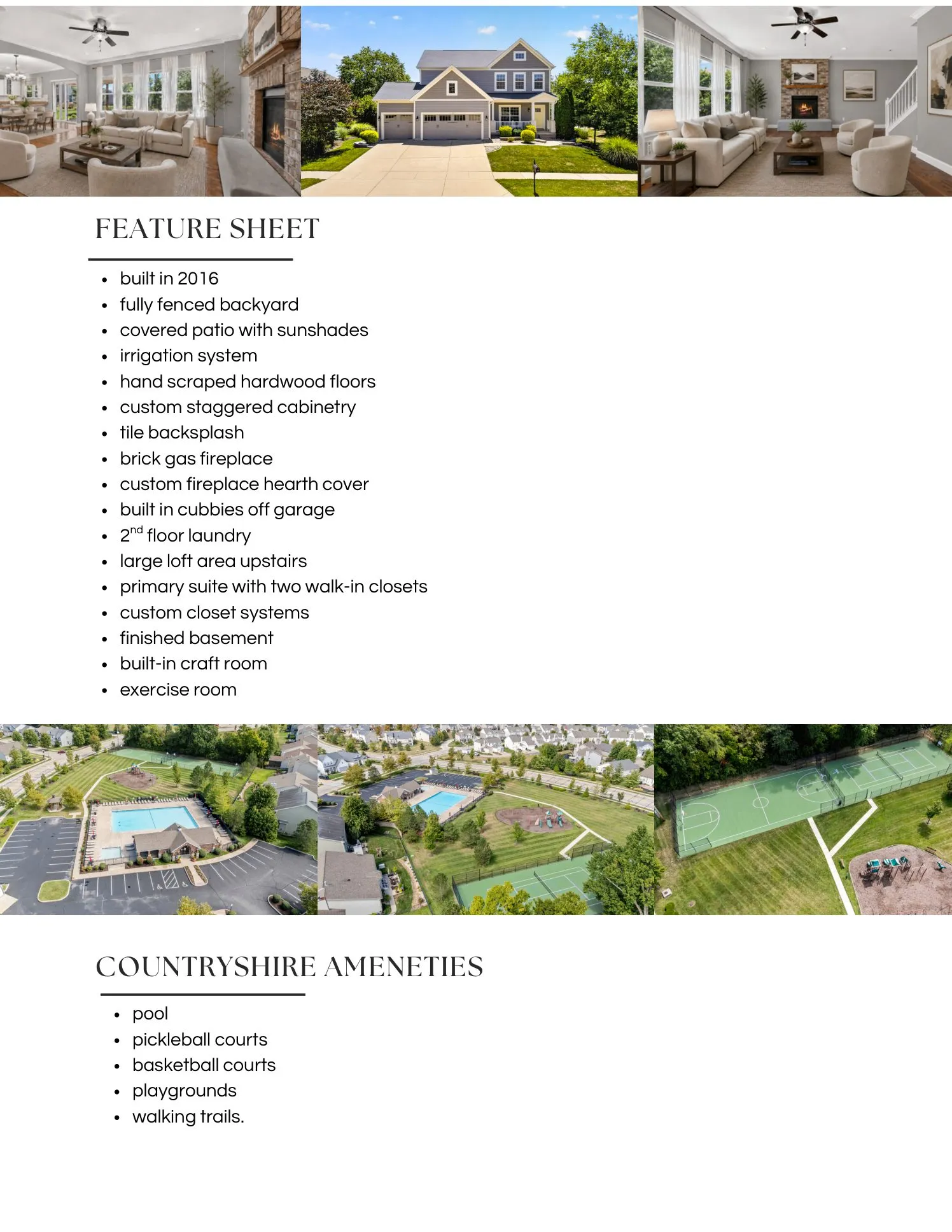 Page 2 of the Gateway Realty Group printed listing binder for 142 Countryshire Drive