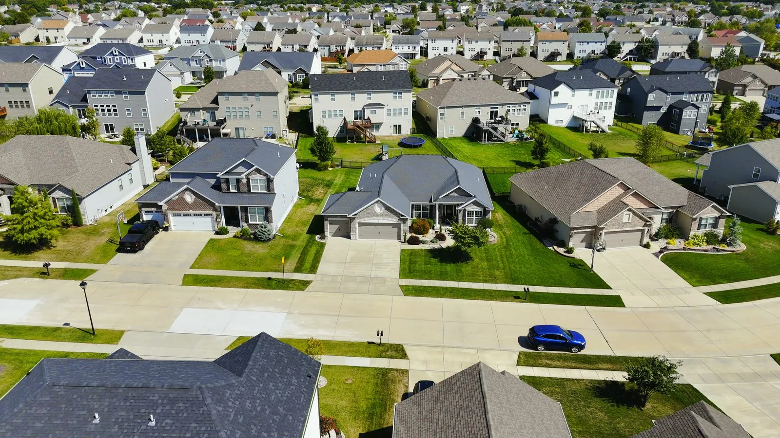 Homes in the Shady Creek neighborhood of O’Fallon, Missouri