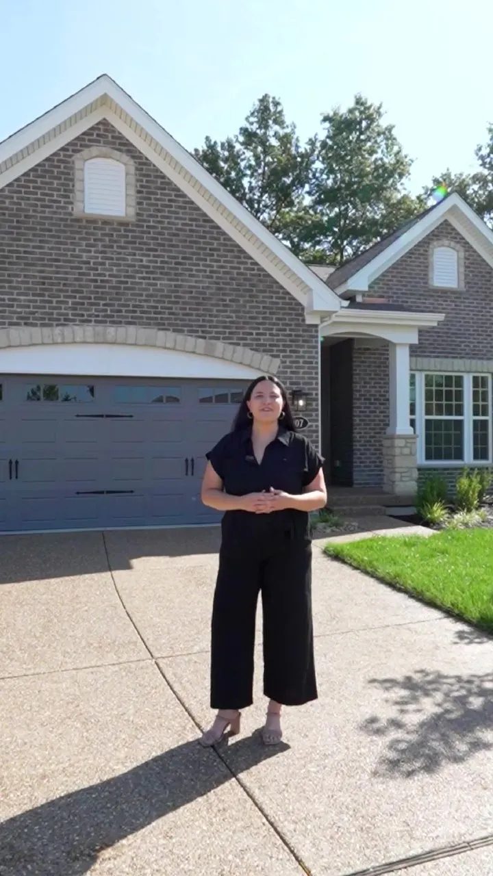 Vertical listing video walkthrough of a brick home on Quail Bluff Court in Wentzville