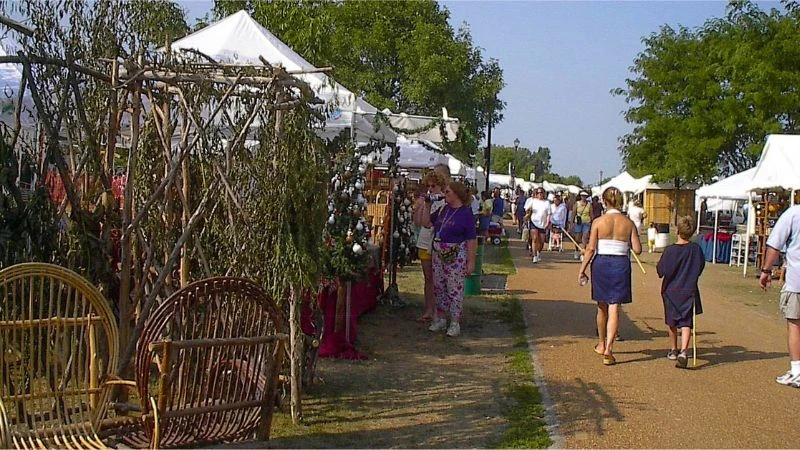 Scene from the Fall into the Arts fall art festival in O’Fallon