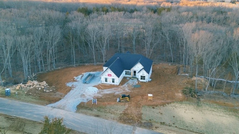 Semi custom home on acreage in del creek crossing