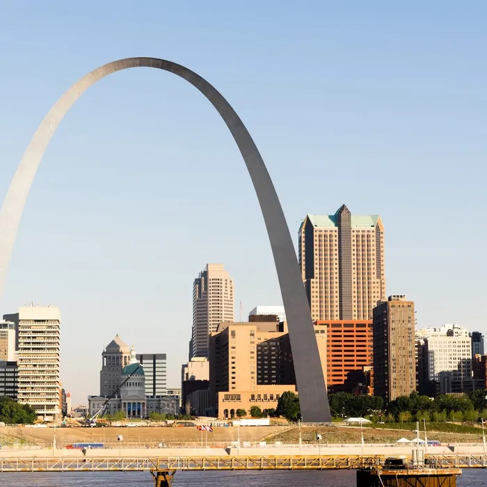 Downtown St. Louis and the Gateway Arch