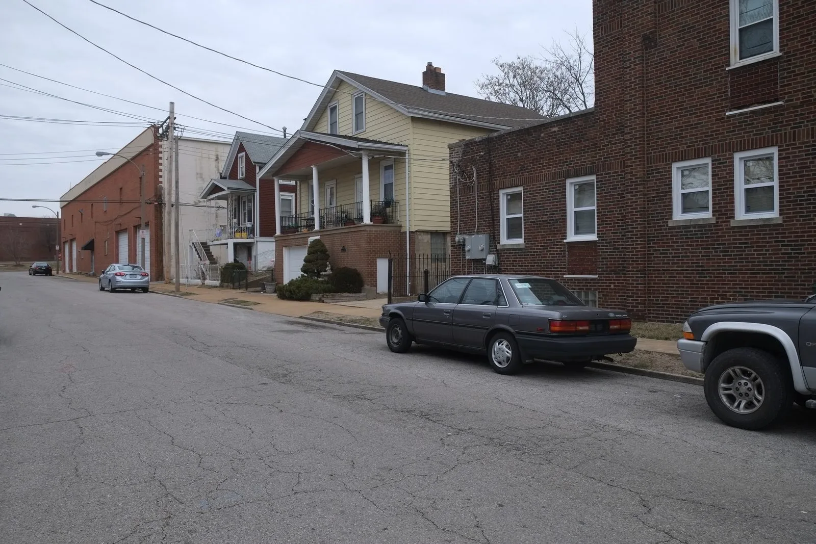 A residential street on the north side of The Hill in St. Louis