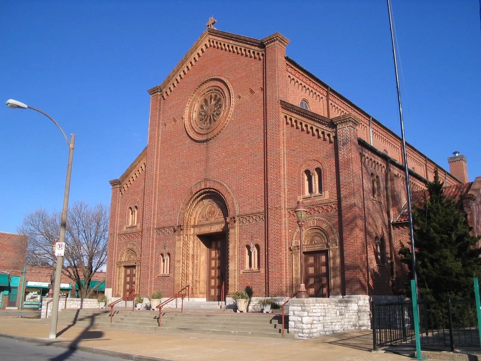 St. Ambrose Church on The Hill in St. Louis, a brick Romanesque church built in 1926