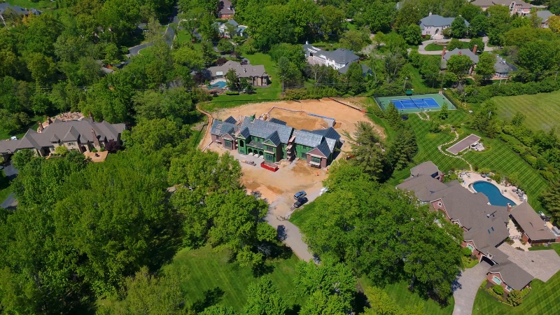Large custom home under construction