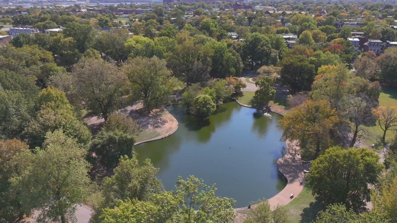 Pond in Lafayette Park St. Louis