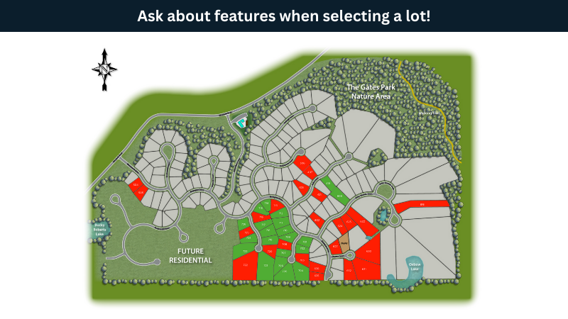Ask about lot features when selecting a lot Ask about lot features when selecting a lot