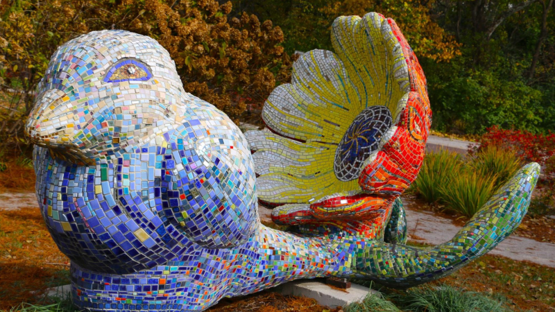 A piece at Webster Sculpture Park