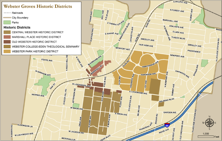 Webster Grove Historic District Map