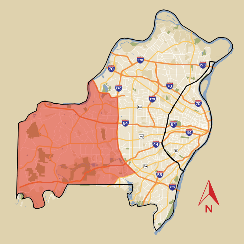 West St. Louis County region