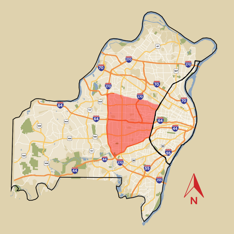 Mid St. Louis County region