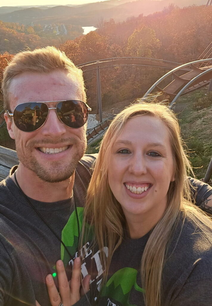 Kate and husband on a trip