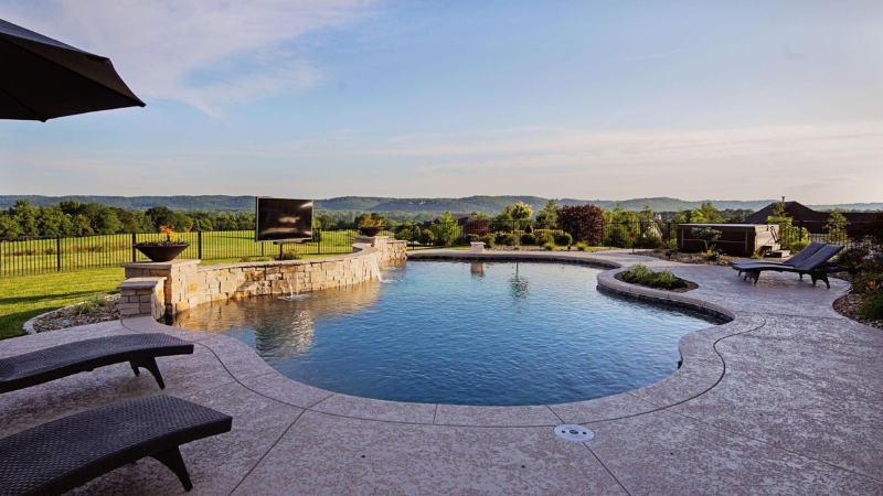 Backyard view from a home in Crescent