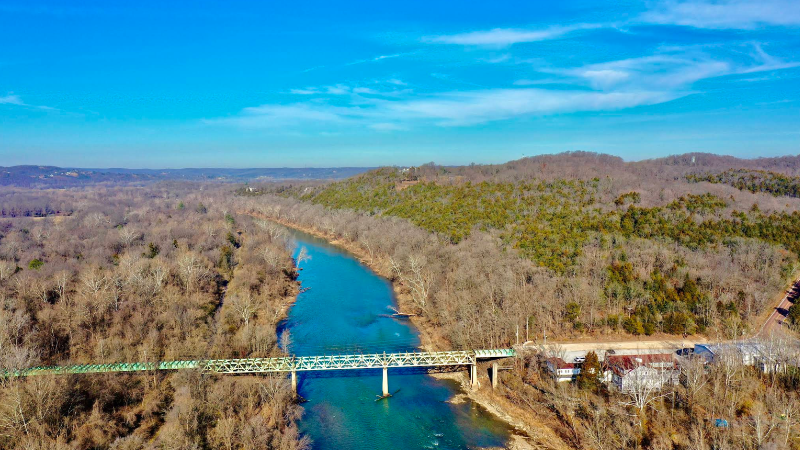 Old Meramec River Bridge at Route 66 State Park, photo by Barry Medley