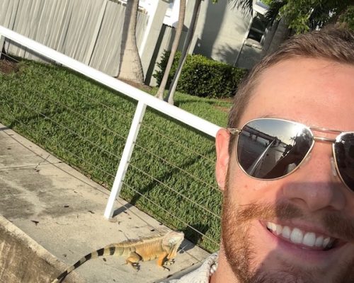 Jacob with Iguana