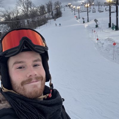 Jacob skiing